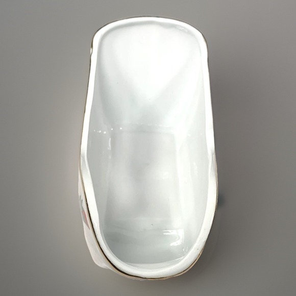 Tienshan Deck Halls Sleigh Gravy Boat Christmas Candy Dish Poinsettia 10"Lx3.75" - Picture 3 of 12